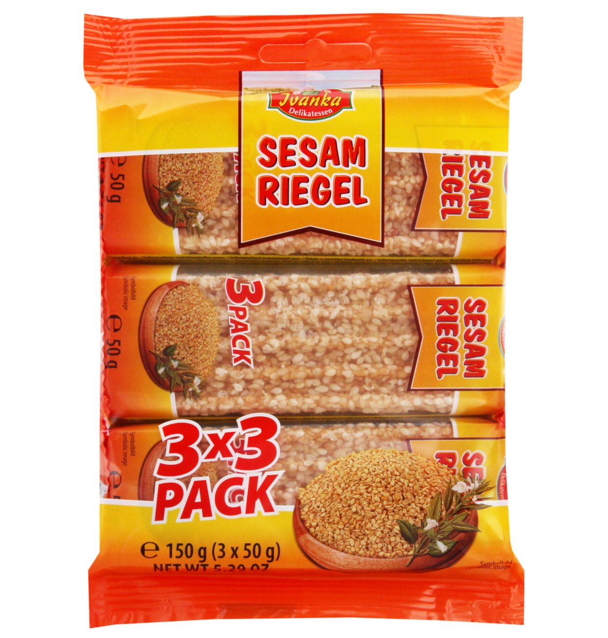 Ivanka Karamellisierter Sesamriegel 150g (3x50g) MHD 14.07.27