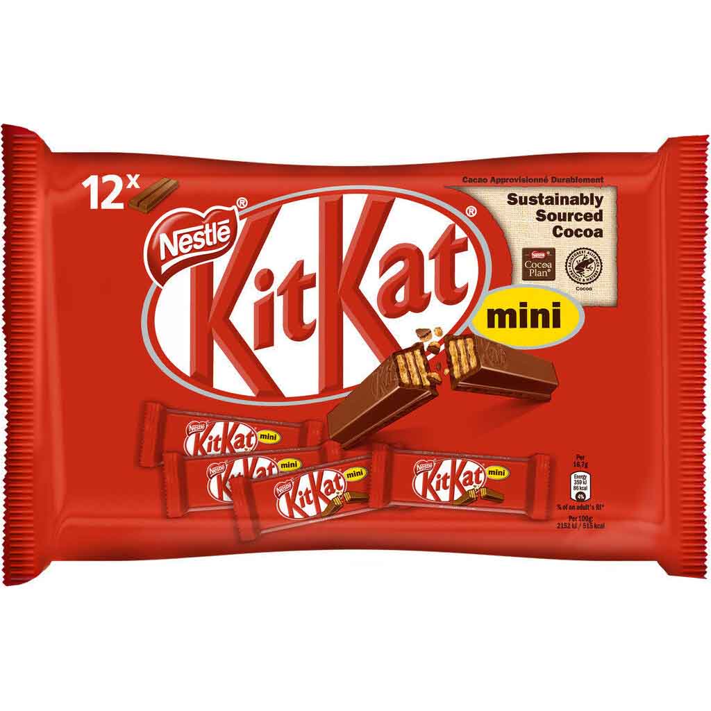 KitKat mini Schokoriegel 12er 200g  - Knusperwaffel in Milchschokolade