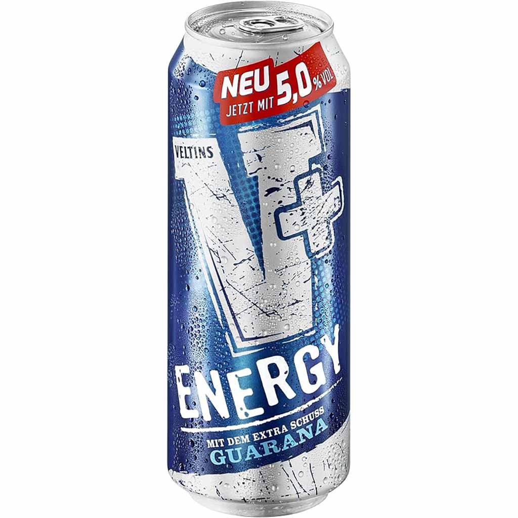 VELTINS V+ Energy GUARANA 5,0% vol, 0,5L Dose,  4005249001272