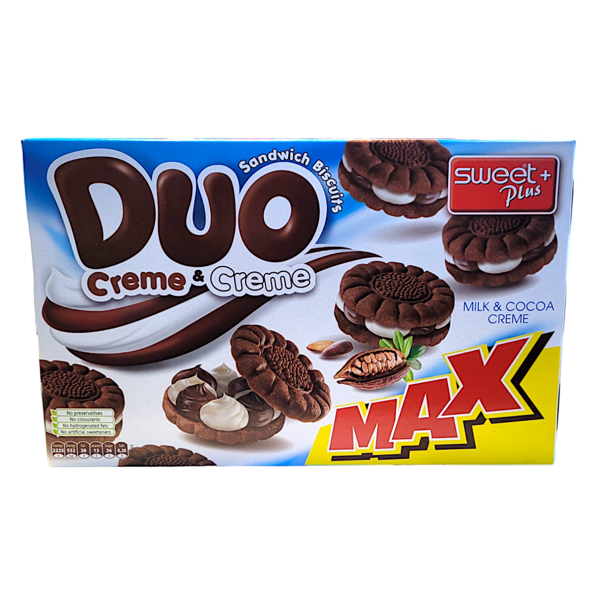 Duo Sandwich Biscuits Milch Kakao Creme Max 270g MHD 23.10.25