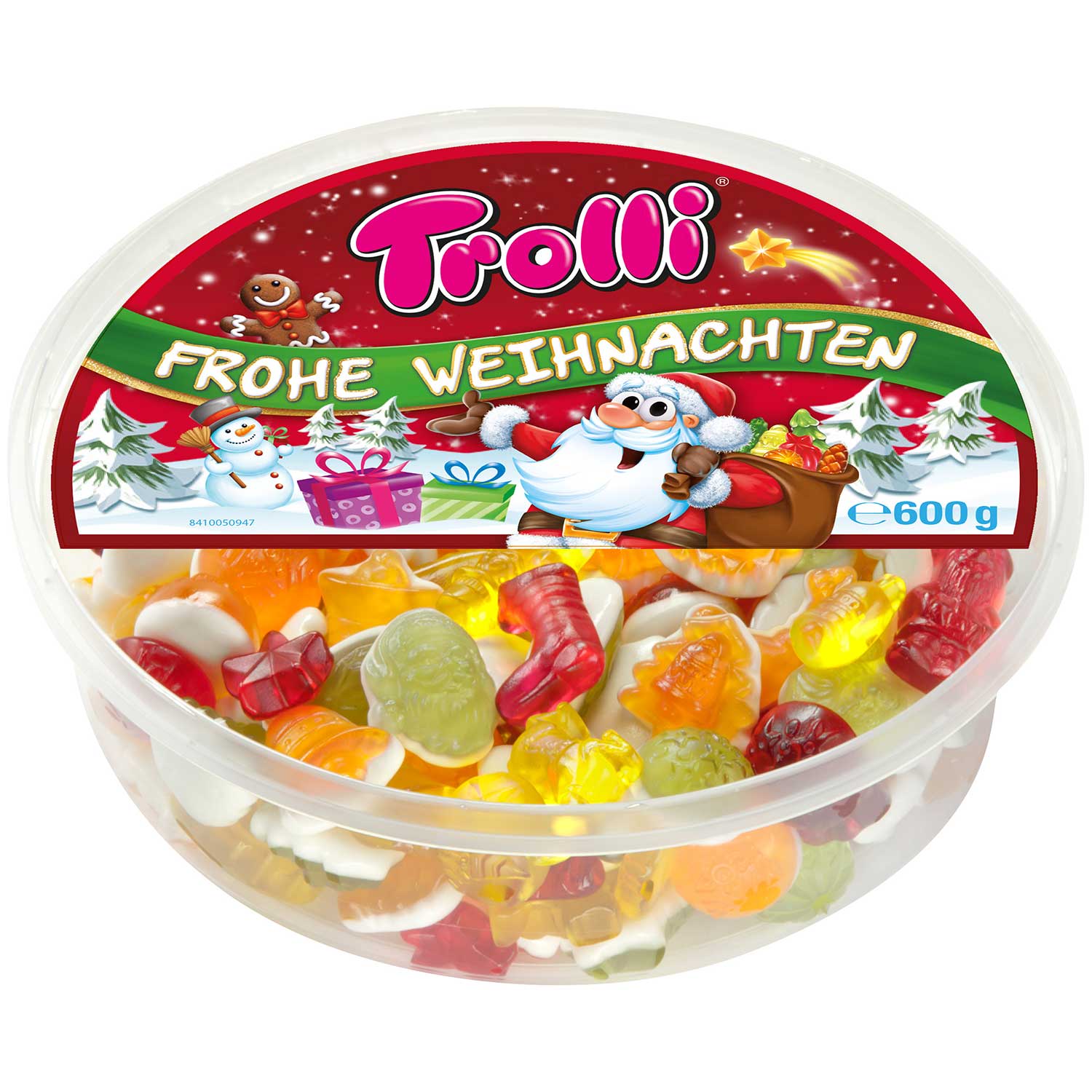 Trolli Christmas Party Fruchtgummi Mix 600g Dose MHD 04.02.27