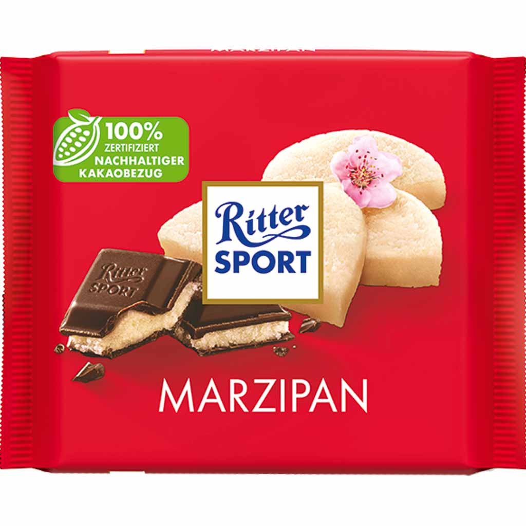 Ritter Sport Tafelschokolade Marzipan 100g MHD 16.08.26