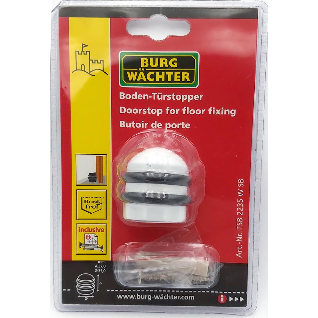 Wand Türstopper von Burgwächter TSB 2235 W SB - Weiss