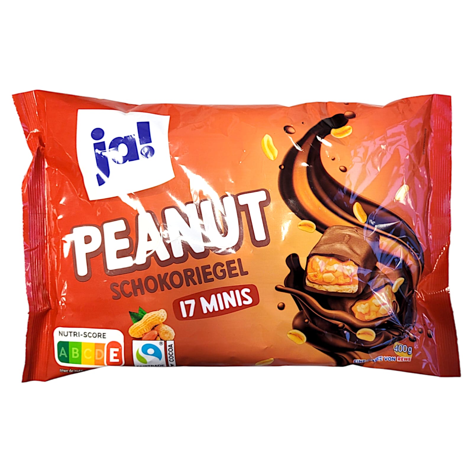 Ja! Peanut Schokoriegel 17 Minis 400g MHD 05.03.26