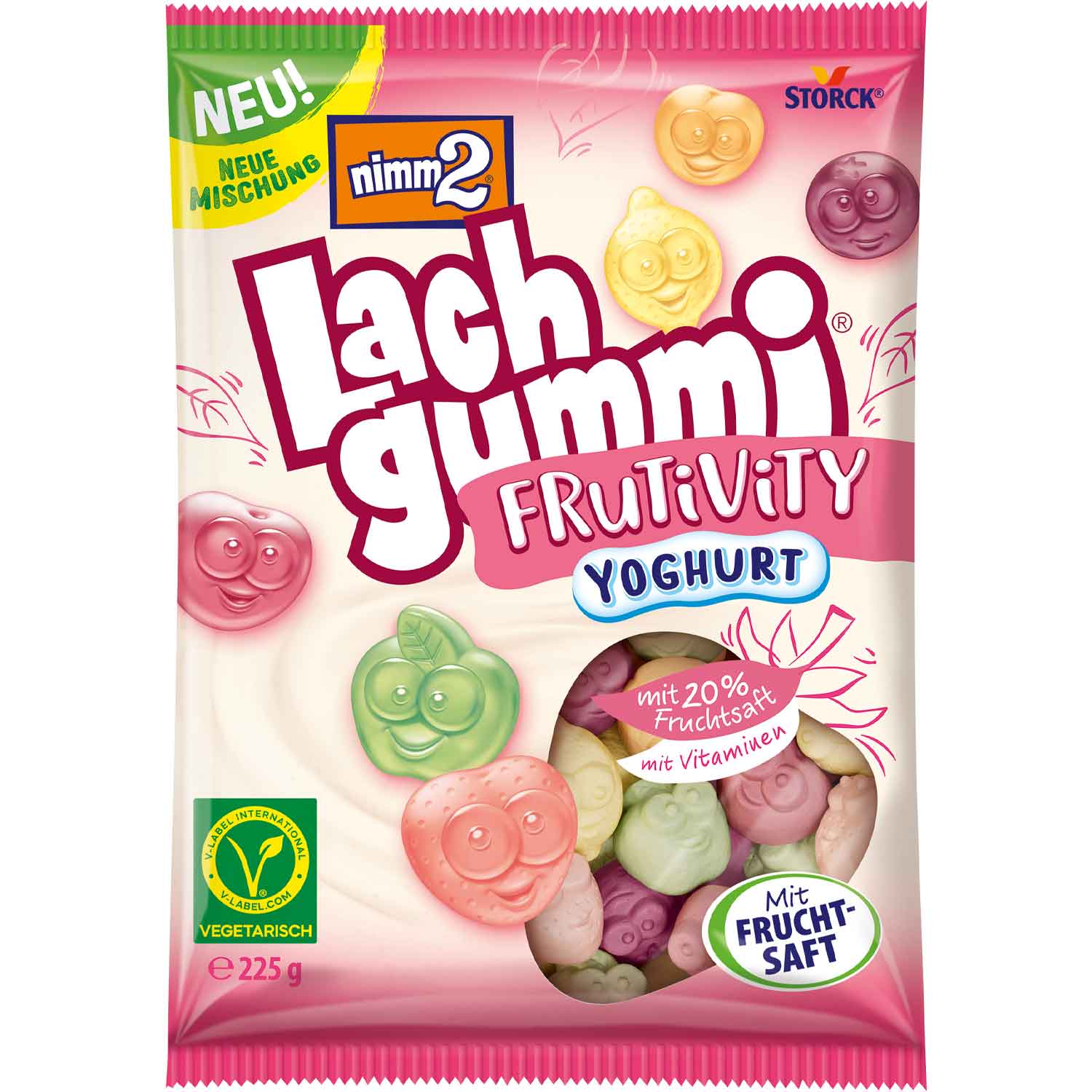 Storck Nimm2 Lachgummi Frutivity Yoghurt 225g MHD 30.06.26