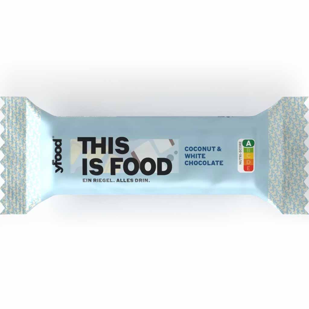 yFood Proteinriegel Coconut & White Choco 12x60g=720g MHD 24.06.26