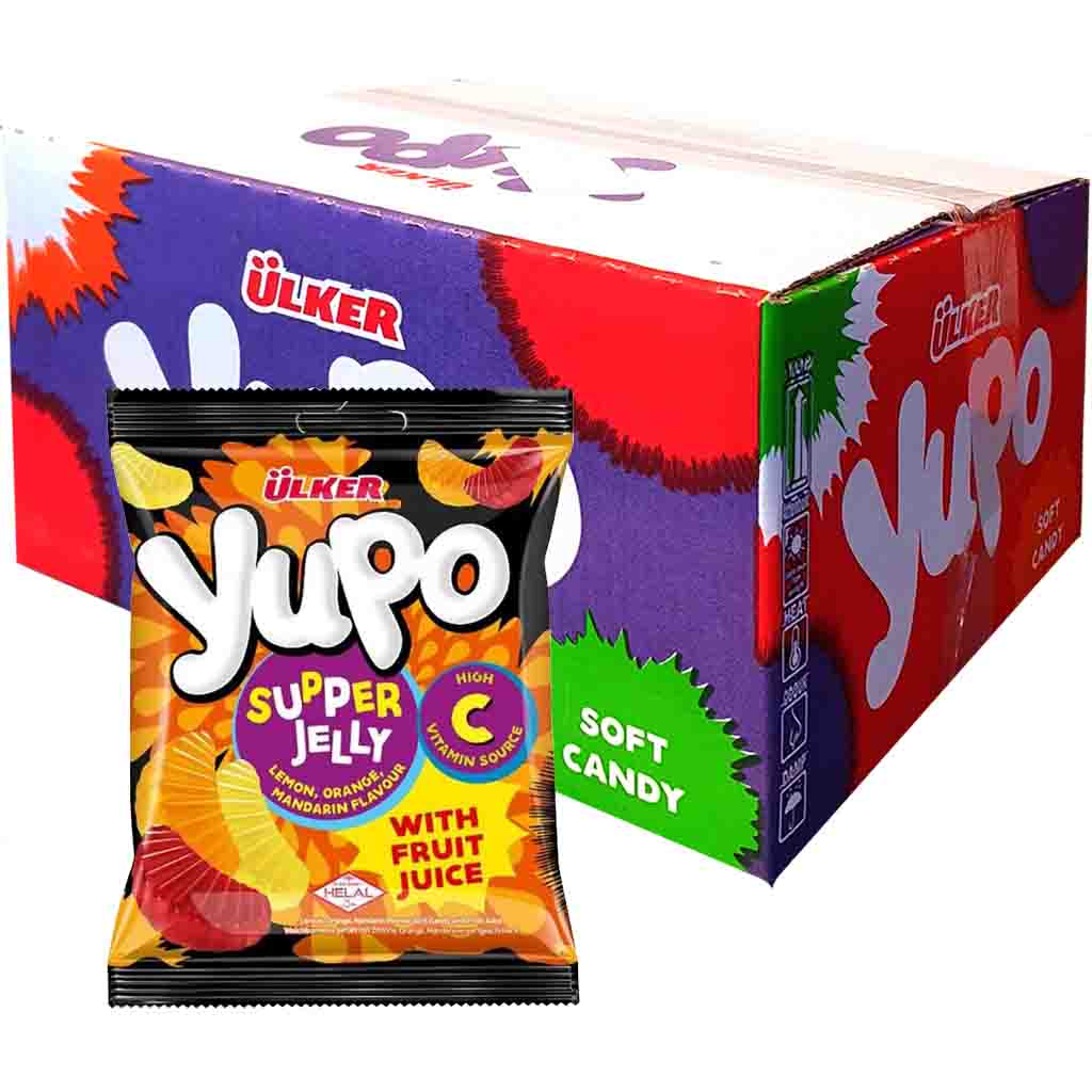 Ülker Yupo Fruchtgummi Zitrus Mix 24x64g=1536g MHD 19.07.26