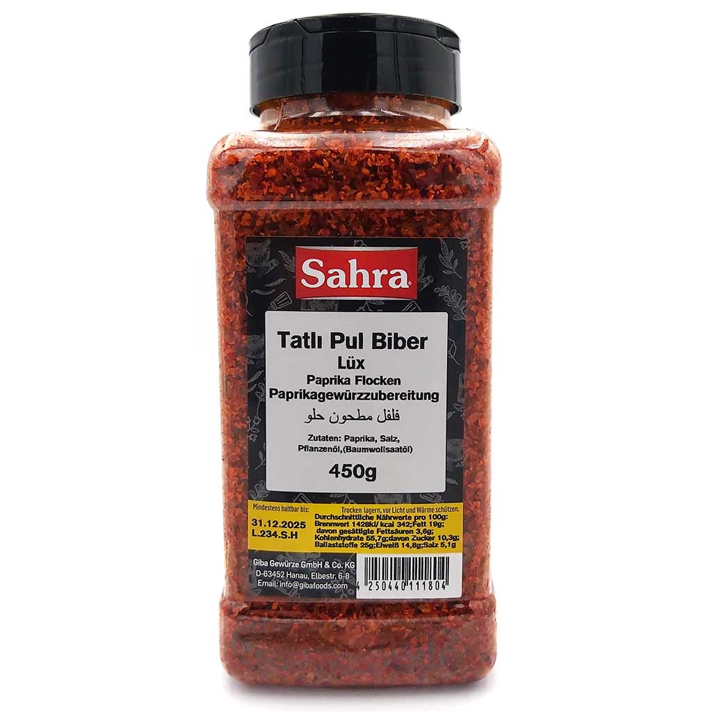 Sahra Tatli Pul Biber Lüx Paprika Flocken Paprikagewürzzubereitung 450g