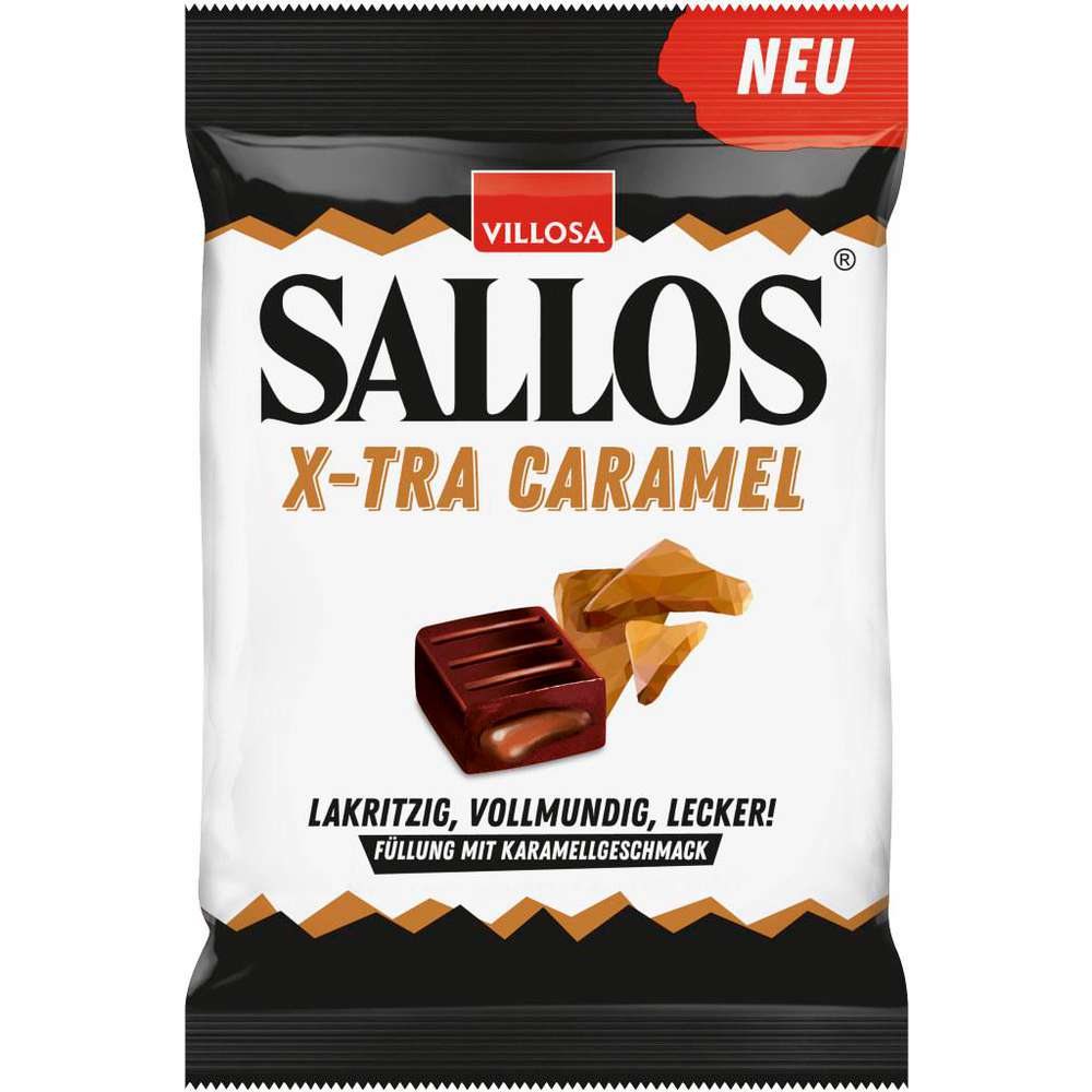 Sallos Lakritz Bonbons X-TRA Caramel 135g MHD 28.02.27