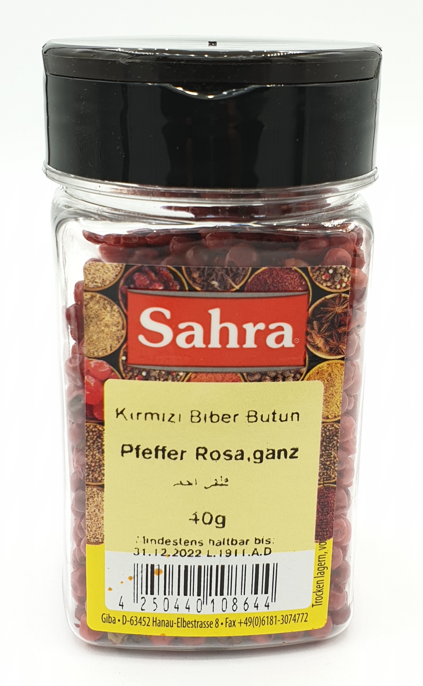 Sahra Pfeffer rosa ganz 40g MHD 31.12.27