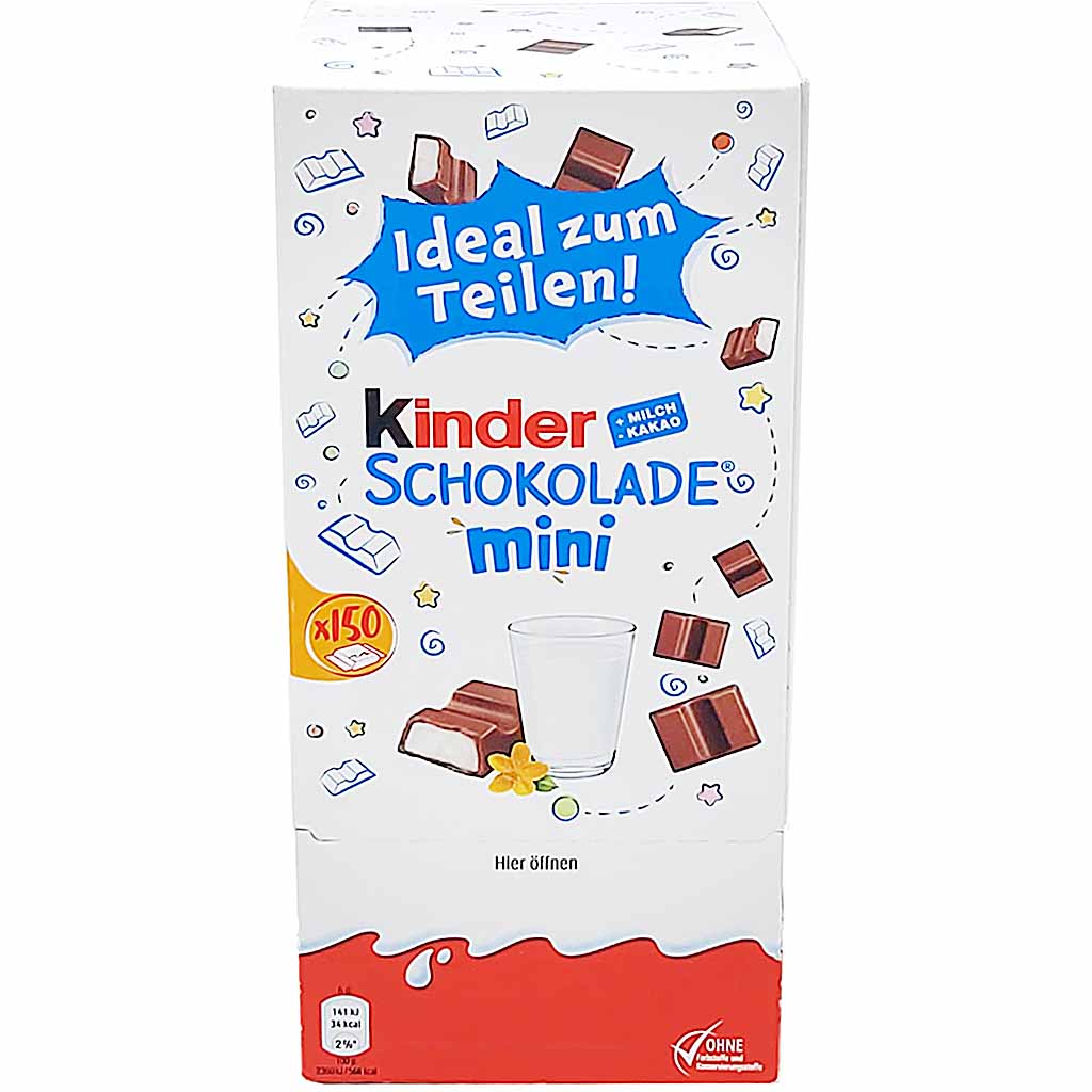 Kinder Schokolade Mini 150er Spender-Box 900g MHD 21.10.25