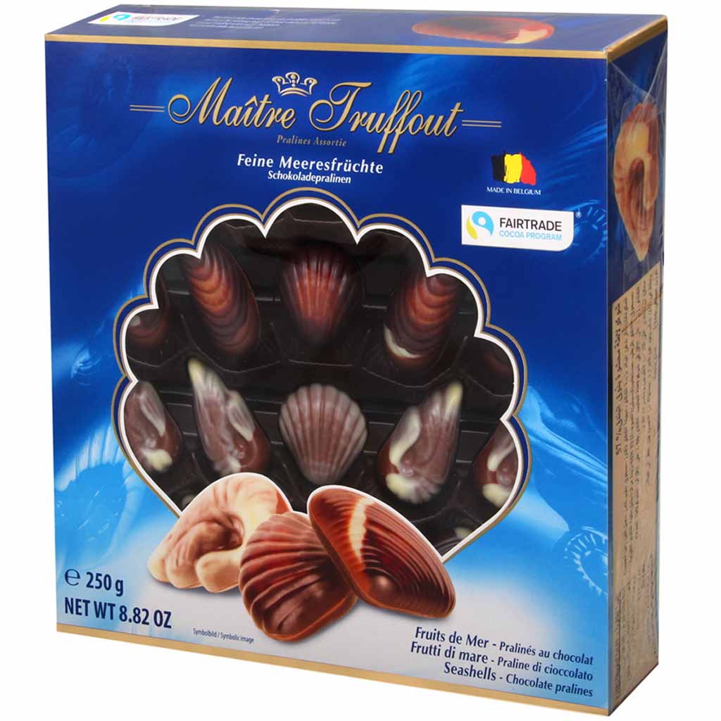 Maitre Truffout Pralinen Meeresfrüchte blau 250g MHD 15.08.26