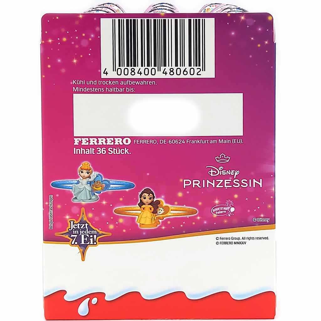 Kinder Überraschung Rosa Ei 36x20g=720g Disney Prinzessin