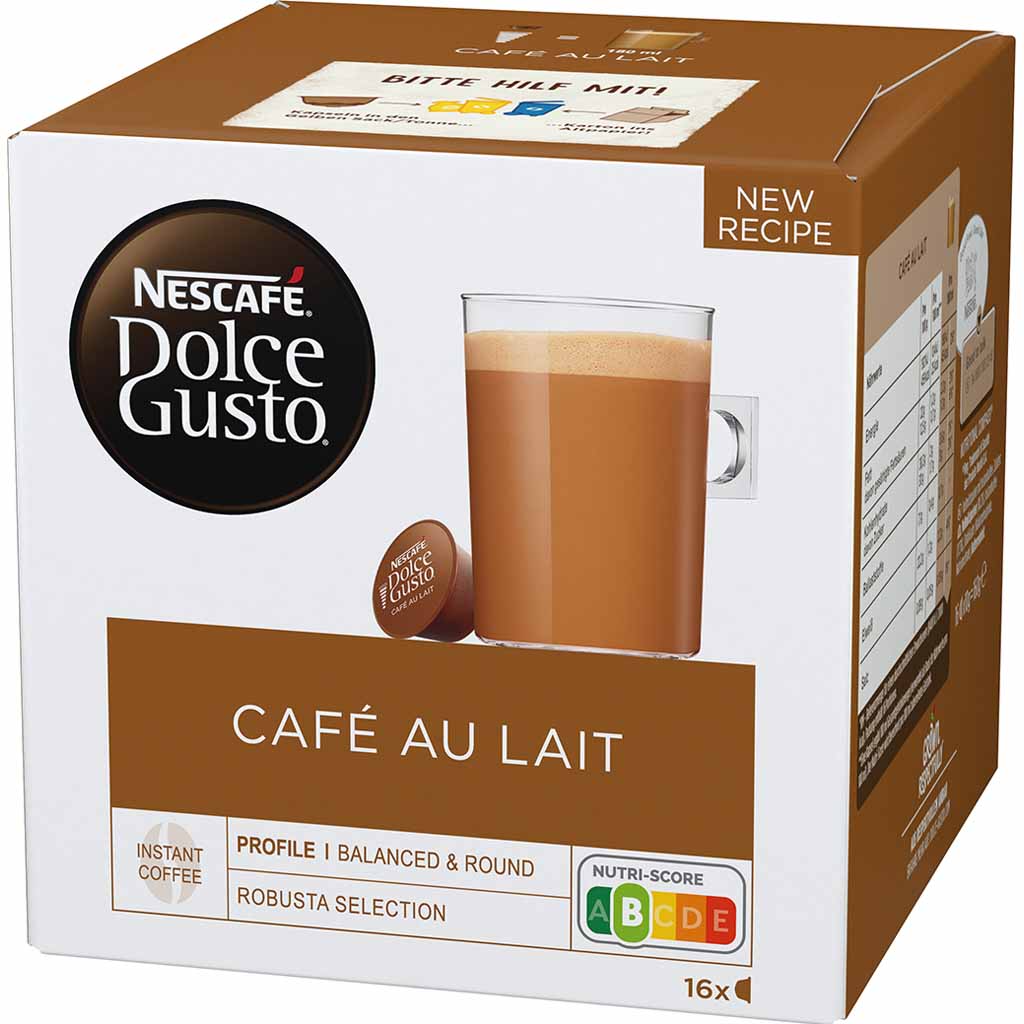 Nescafe Dolce Gusto Kapseln Cafe au Lait 16 Tassen 160g MHD 30.11.26