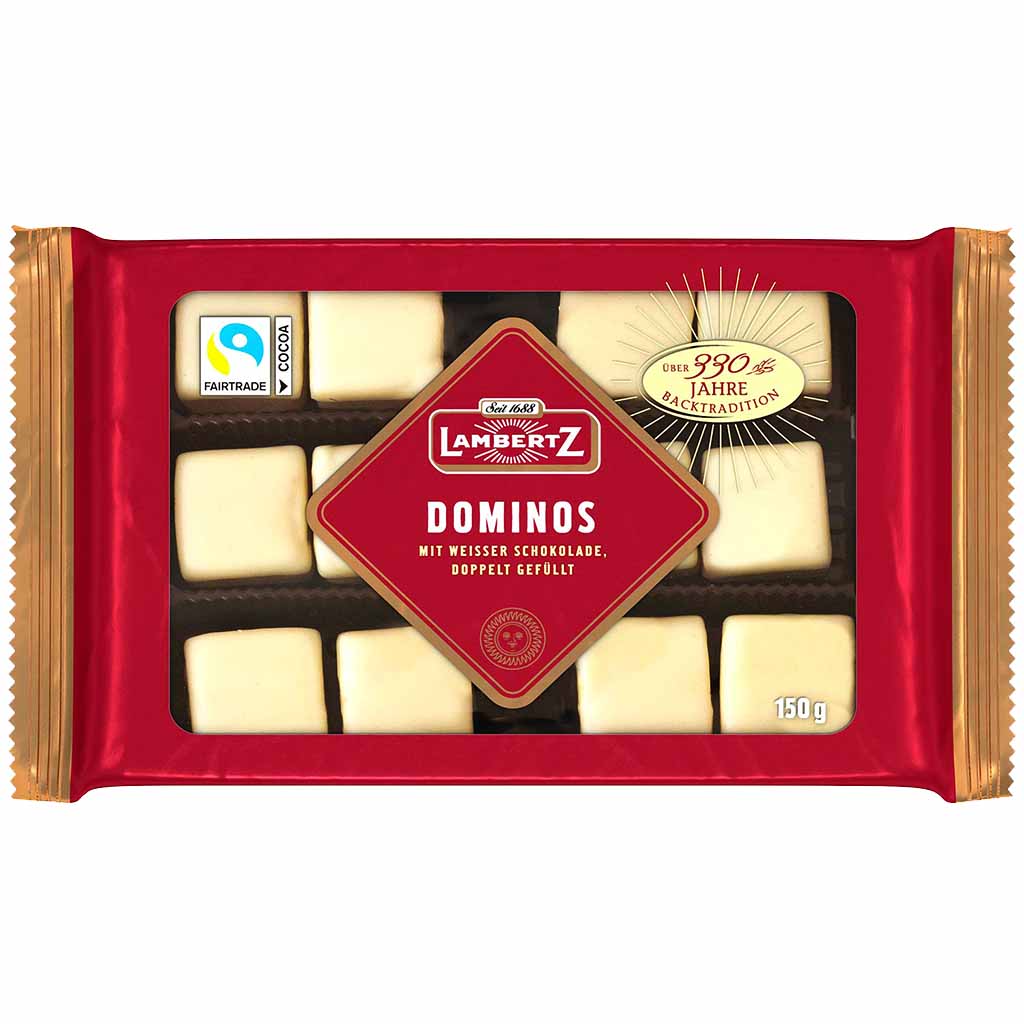 Lambertz Dominos mit weißer Schokolade 150g MHD 30.04.26
