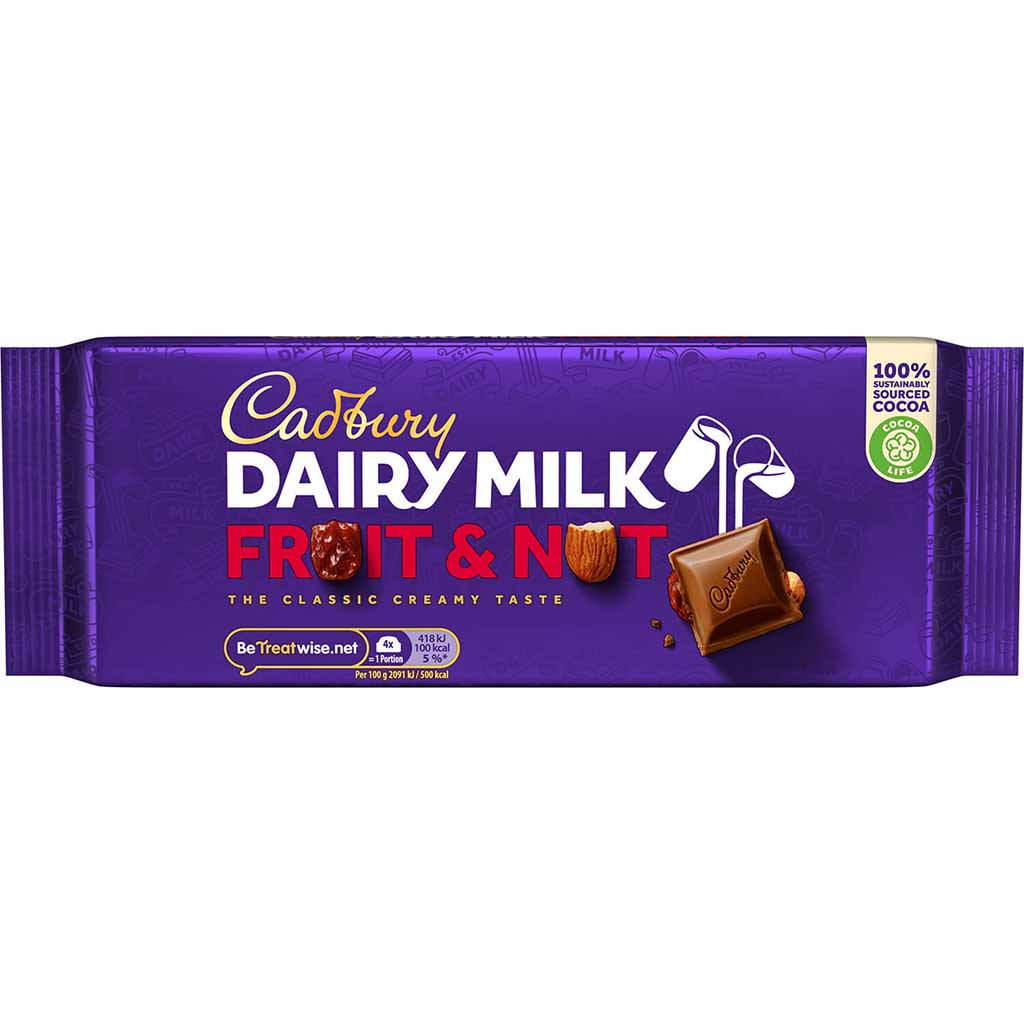 Cadbury Tafelschokolade Dairy Milk Fruit & Nut 180g MHD 28.10.27
