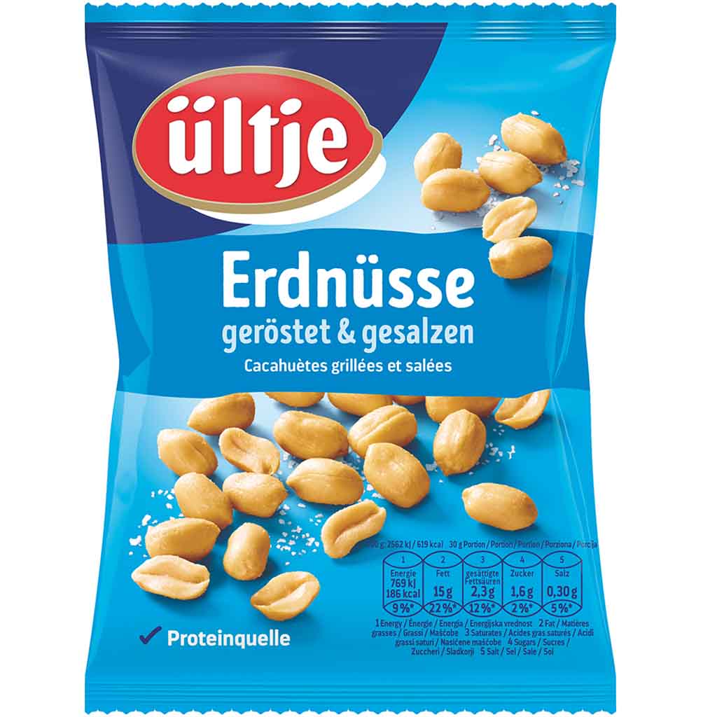 ültje Erdnüsse geröstet & ungesalzen 200g MHD 30.05.26