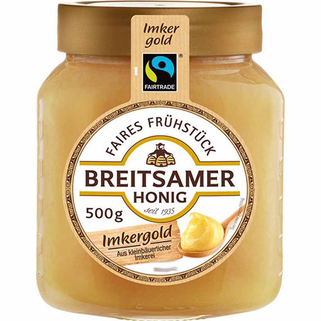 Breitsamer Honig Imkergold Cremig Fairtrade 500g MHD 30.01.27