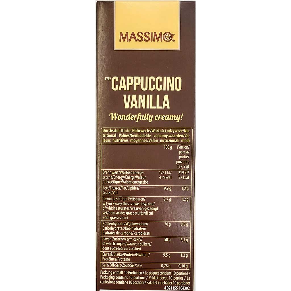 https://www.lebensmittel-sonderposten.de/media/image/43/13/f8/Massimo_Cappuccino_Vanille_10er_instant_side.jpg