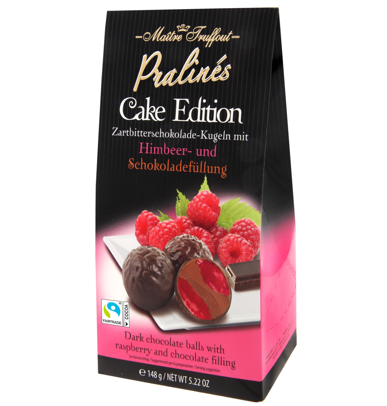 Maitre Truffout Pralines Cake Edition Himbeer Schokofüllung 148g MHD 13.11.26